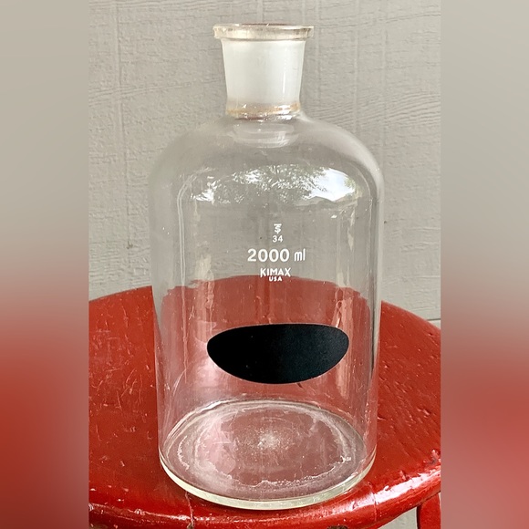 Vintage KIMAX 2000 ml Borosilicate Serum Bottle Laboratory Beaker - Picture 3 of 11